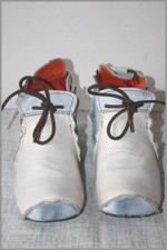 MAIA Chaussures Confort Cuir Blanc Bleu ciel T 38 TBE