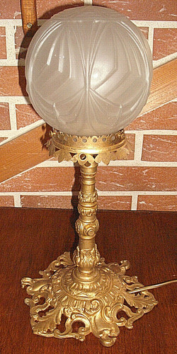 Ancienne lampe bronze et - ancienne,