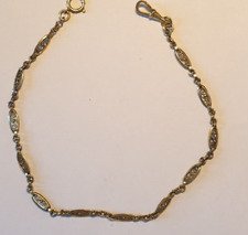 ANCIENNE CHAINE EN PLAQUE OR POUR MONTRE DE GOUSSET -  FILIGRANE - NAPOLEON III.