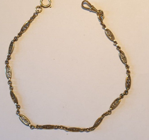 Ancienne chaine plaque or - ancienne,