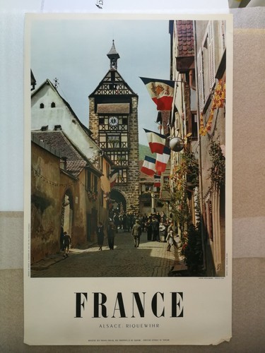 Affiche ancienne alsace année - ancienne,
