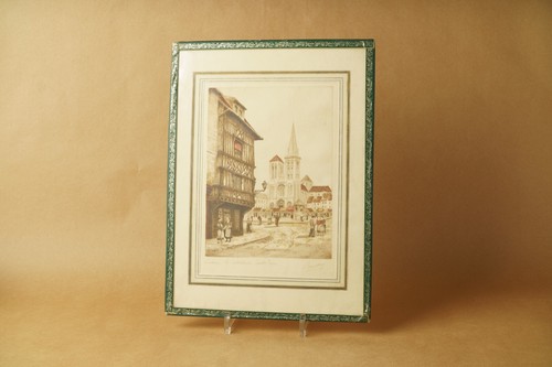 Gravure litho sous verre - gravure,