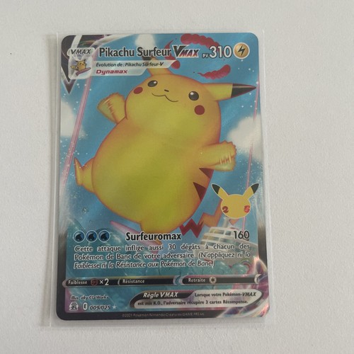 Carte pokémon pikachu surfeur - carte,