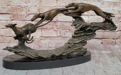 Sculpture bronze chiens - bronze, 3