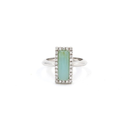 Bague blanc 18k - or, una