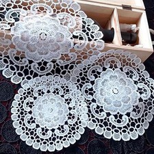 Nappe Ronde En Tissu Blanc