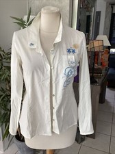 Chemise LA MARTINA (HUGO BOSS) taille 36/38 blanc/bleu tres bon etat