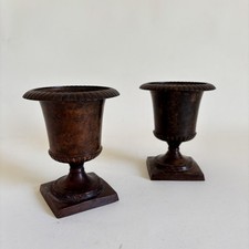 Paire vases médicis métal - de,