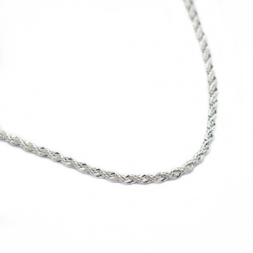 Collier argent avec une - en,