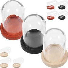 10 ensembles de Mini d'exposition de fleurs éternelles, Cloche en verre