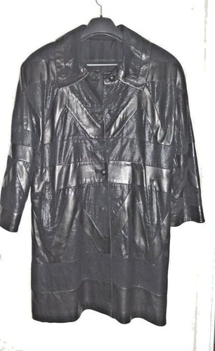 Neuf manteau cuir nappa noir - manteau,