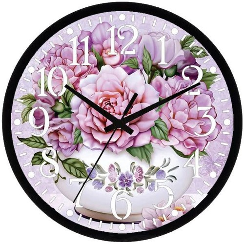 Pendule murale pivoine - murale,