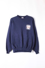 Sweat À Capuche Vintage Bleu