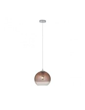 Suspension En Verre Design Moderne Chrome Et Cuivre 1 Lumière RD-0238