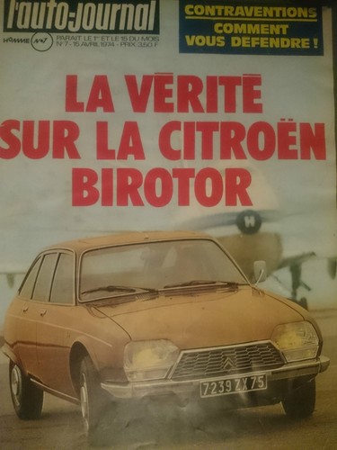 Auto journal 1974 citroen - l'auto,