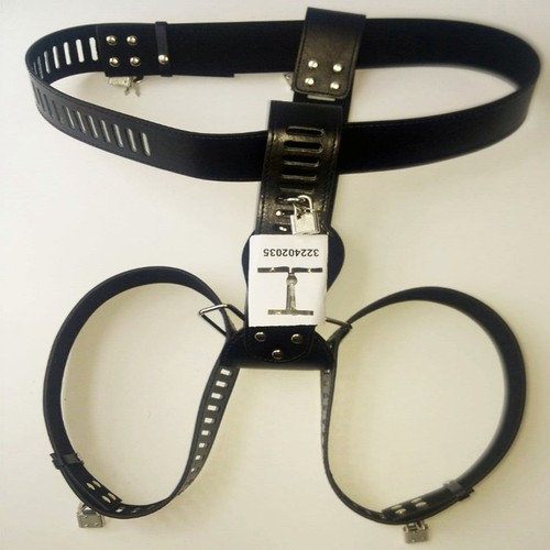 Cuir ceinture chasteté - cuir,