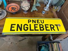 plaque émaillée Ancienne Pneu Englebert Émaillerie Alsacienne 