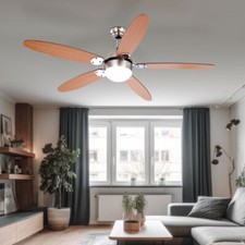 Ventilateur de Plafond Plafonnier Aile Réversible Rechts-Linkslauf D 132 CM