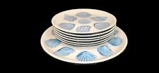 Elchinger 1 Grand Plat  & 6 assiettes à huîtres Soufflenheim Ceramique 