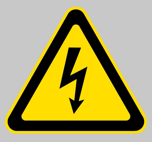 Panneau danger haut - danger, voltage