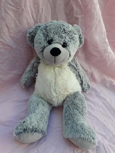 Jolie peluche ourson gris - peluche,