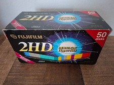 50 x Disquettes 3,5" 2HD FUJIFILM 1,44 Mo - Formaté DOS