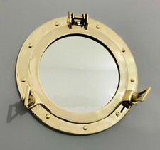 Miroir hublot en laiton 12" ~ décoration murale nautique ~ grande fenêtre de ...