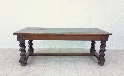 Table louis xiii - table, noyer