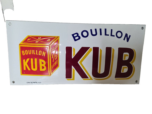 Plaque émaillée bouillon kub - plaque,