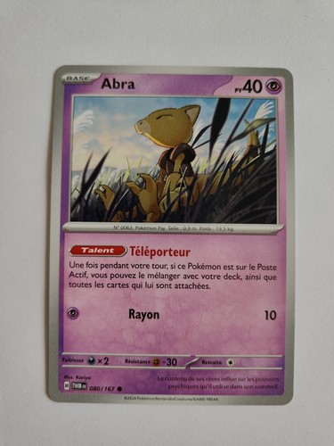 Carte pokémon abra - pokémon, 080/167