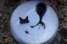 PDUB03  SULFURE PRESSE PAPIER DUBOUT CHAT PLAN DE FUITE    PAPERWEIGHT BOITE