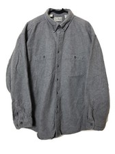 LL BEAN Chamois Flannel Button