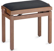 Banc Piano Cerise Mat avec Noir Rembourrage en Tissu