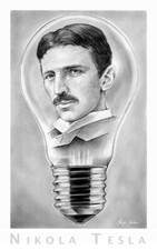 Plaque métal   Nikola Tesla