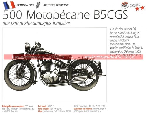 Motobecane 500 b5cgs b5 cgs - (,
