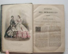 Journal des Demoiselles 1864 - Le livre contient 10 gravures de Mode en Couleur