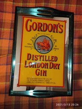 Plateau miroir Gordon's distilled london dry gin