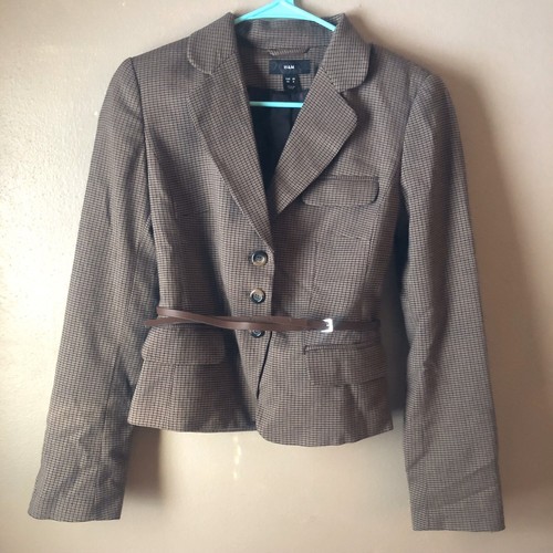 Tweed belted blazer - belted,
