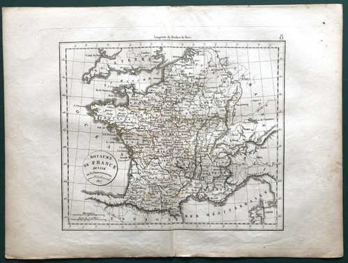 Gravure 1827 grande carte - 1827.,