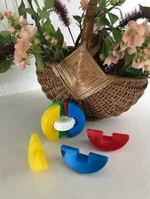 24⚜️ Ancien Jouet d'éveil Lardy Boule Ball Bébé Multicolore Made In France