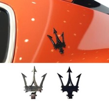 2PCS Pour Maserati LOGO latéral Colonne C Emblèmes Levante Ghibli Grecale NEW