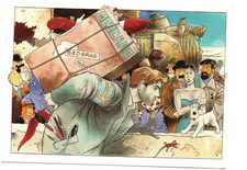 Carte postale tintin - postale., bilal