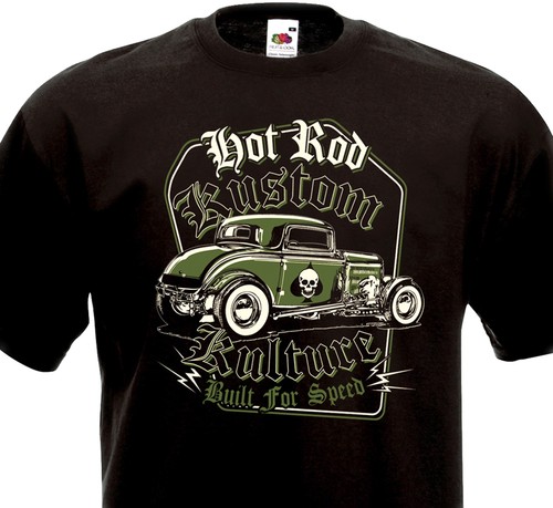 Tee shirt hot - rod, kustom