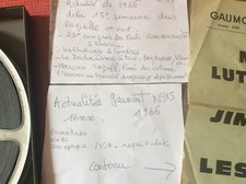 Bobine De Film 16mm ,ACTUALITÉS GAUMONT N°15 +++++++++ (ATTENTION ⚠️ non testé) 