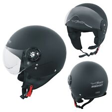 Scooter Casque Moto Ville Jet Demi Anti Scratch Avio Visiere noir mat