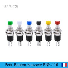 Petit Bouton Poussoir momentané 7mm (NO) (6 couleurs) PBS-110