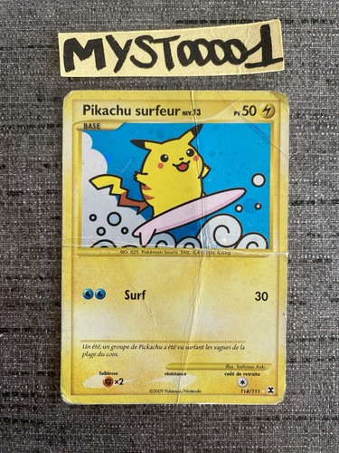 Carte pokemon pikachu surfeur - pikachu,