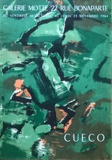CUECO AFFICHE  SÉRIGRAPHIE 1964 GALERIE MOTTE ORIGINAL FRENCH POSTER