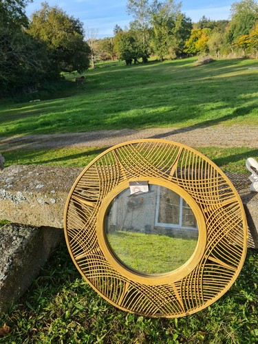 Miroir bambou cm - miroir,