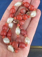 Collier perles corail or 18K